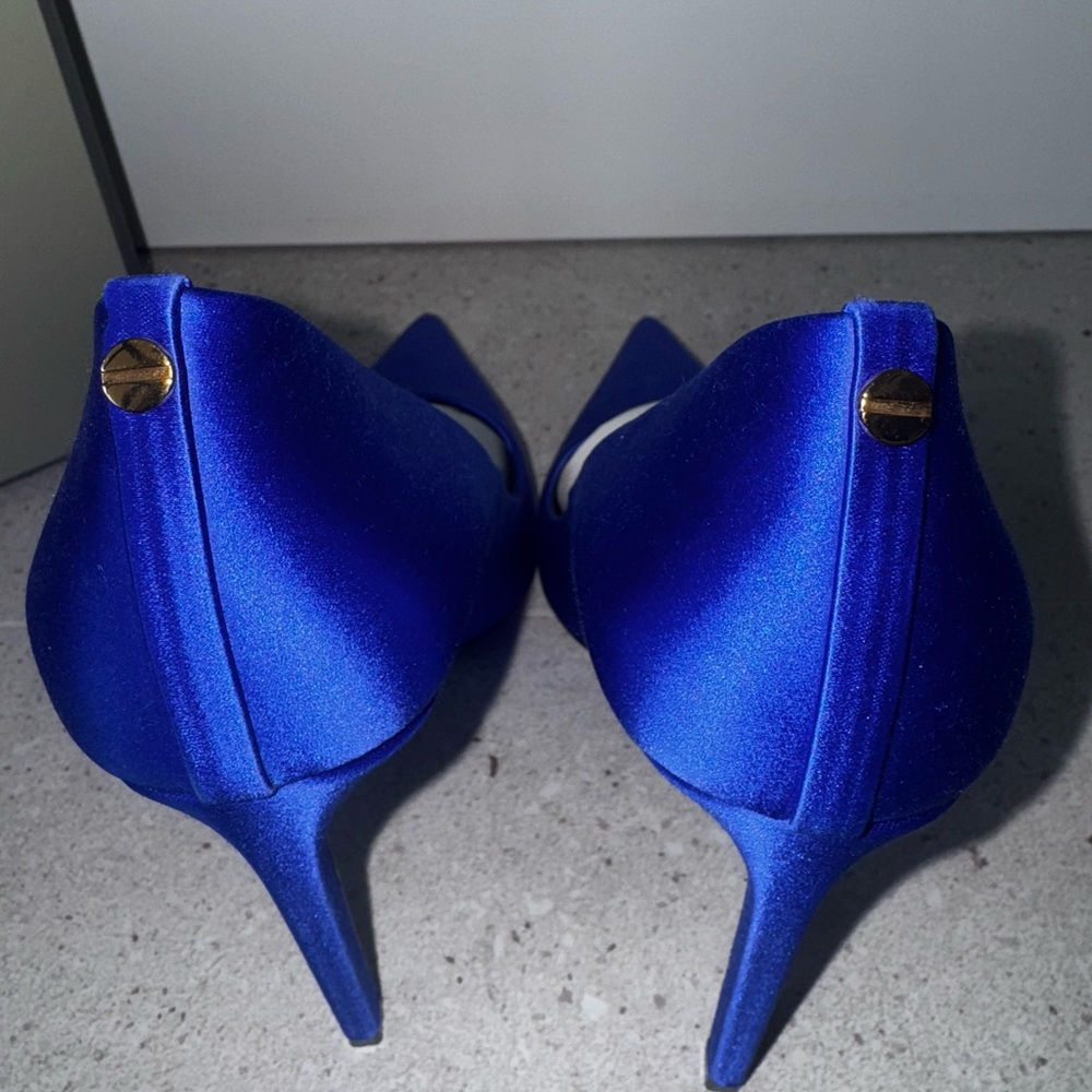 Tom Ford Satin Blue Women's Heels 105mm - Picture 4 of 9